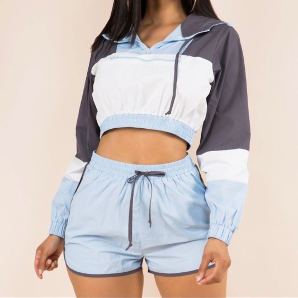 BNWT Wind Breaker Jacket and Short Set